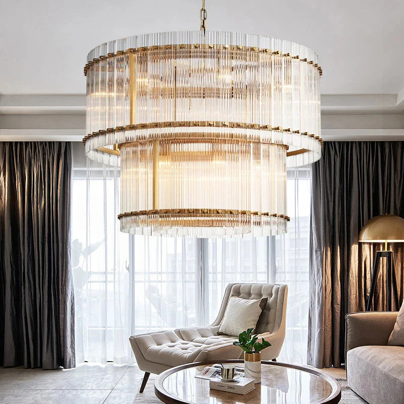 Willow Luxury Modern 2 Tier Crystal chandelier - Image 2
