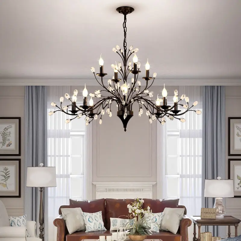 Rustic Wrought Iron Chandeliers 12 Lights - Image 4