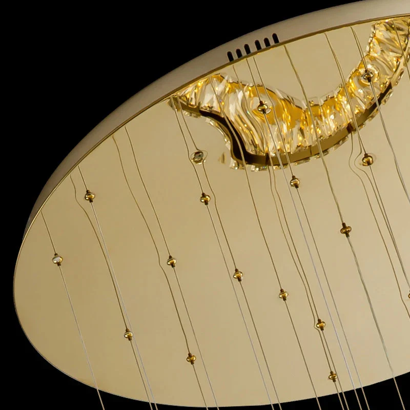 Yasmin Dimmable Crystal Ring Ceiling Light for Staircase - Image 4
