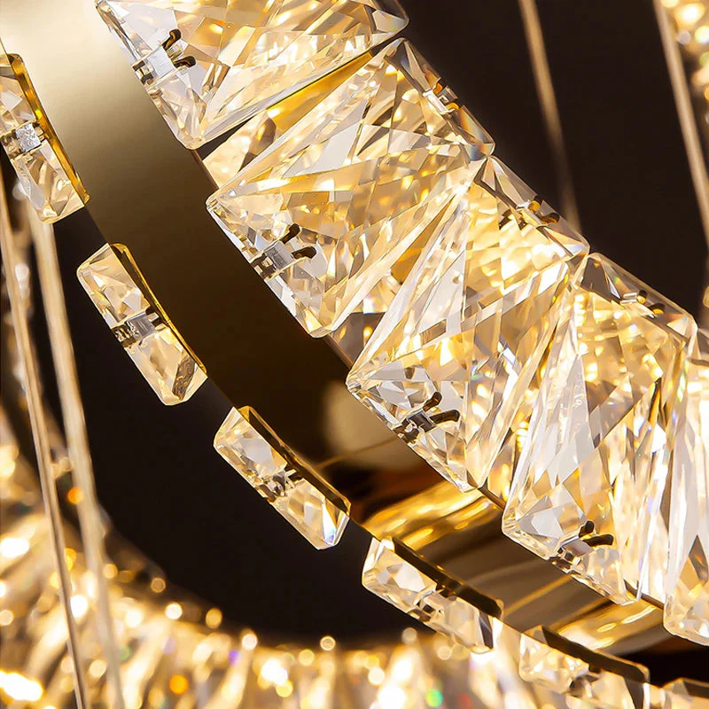 Yasmin Dimmable Crystal Ring Ceiling Light for Staircase - Image 5