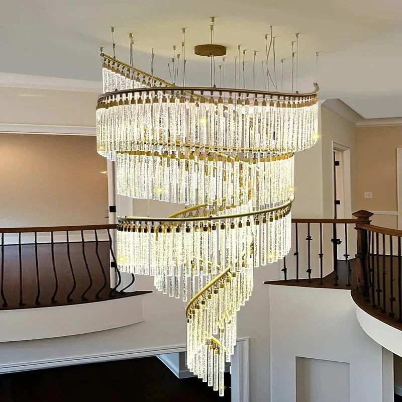 Zaira Spiral Crystal Chandelier - Image 2