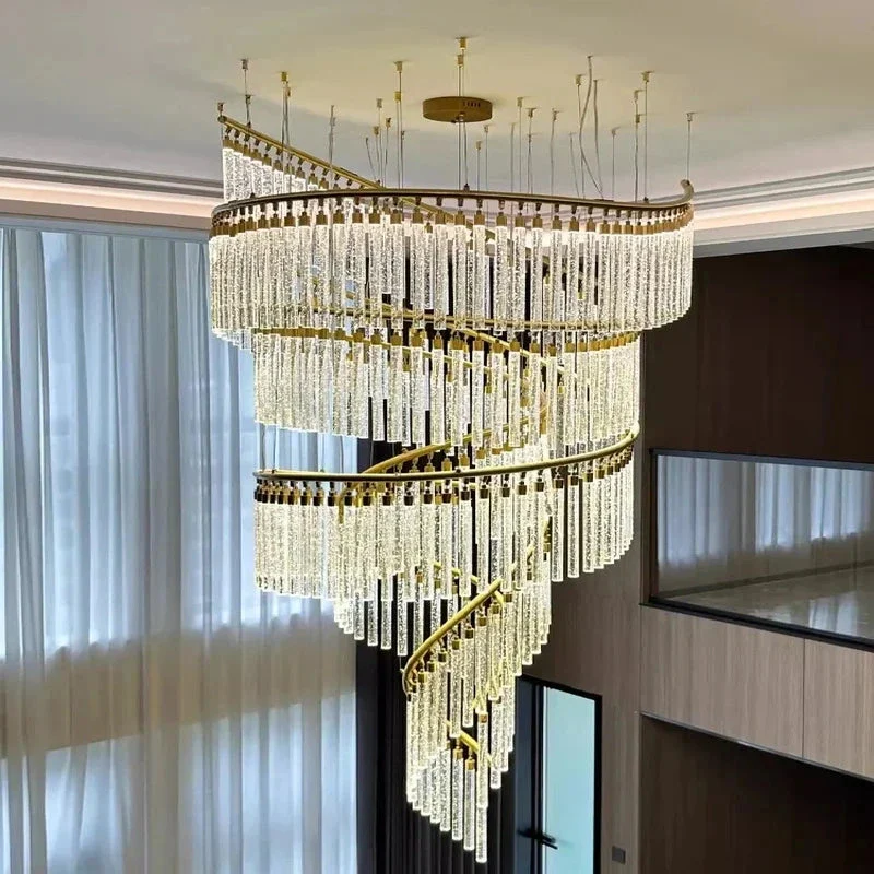 Zaira Spiral Crystal Chandelier - Image 3