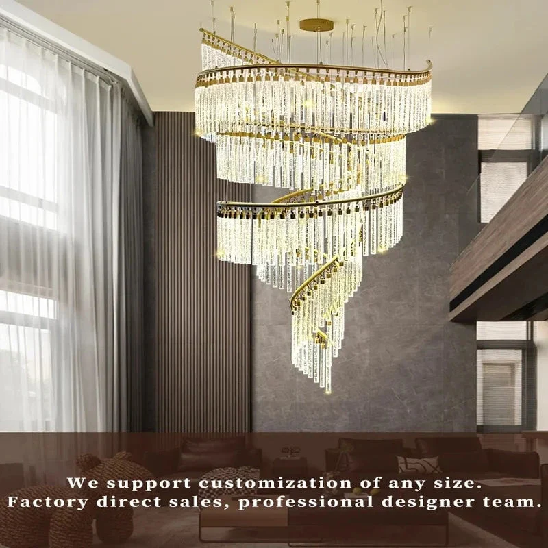Zaira Spiral Crystal Chandelier - Image 6
