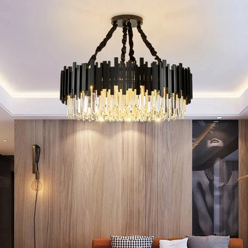 Zen Modern Gold Crystal Chandelier - Image 3