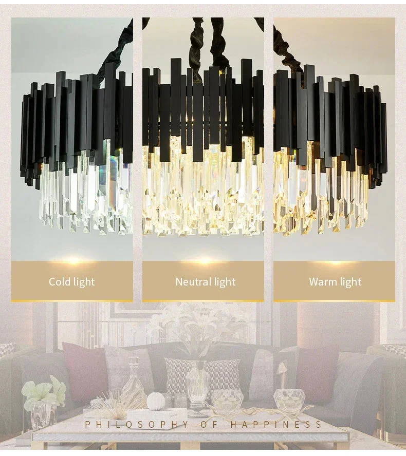 Zen Modern Gold Crystal Chandelier - Image 5