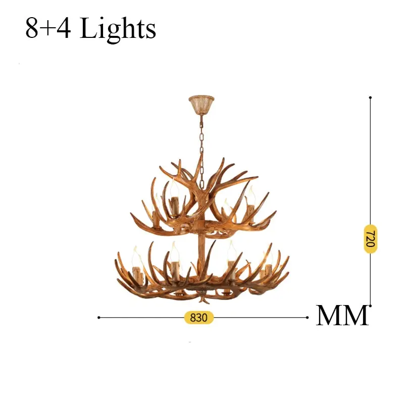 Zoey Resin Moose Antler Chandelier - Image 4